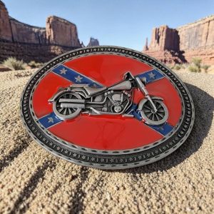 boucle de ceinture américaine biker confederate flag rebel