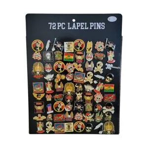 pin's pour chapeau, casquette, blouson en cuir ou tissu lot de 72 (1€50 pièce ht)