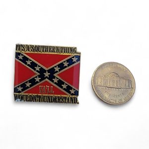 pin's pour chapeau, casquette, blouson en cuir ou tissu thématique rebel confedere sudiste