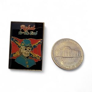 pin's pour chapeau, casquette, blouson en cuir ou tissu thématique rebel confedere sudiste