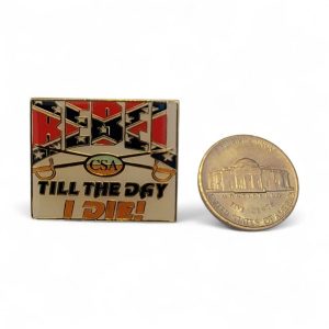 pin's pour chapeau, casquette, blouson en cuir ou tissu thématique rebel confedere sudiste