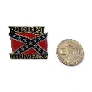 pin's pour chapeau, casquette, blouson en cuir ou tissu thématique rebel confedere sudiste