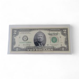 président trump authentique billet de $2 avec visuel du 45ème et 47ème président des etats unis d'amérique