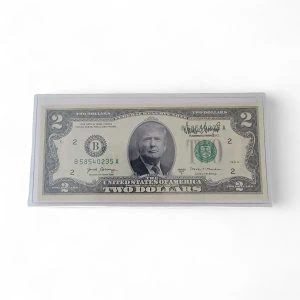 président trump authentique billet de $2 avec visuel du 45ème et 47ème président des etats unis d’amérique président trump authentique billet de $2 avec visuel du 45ème et 47ème président des etats unis d'amérique