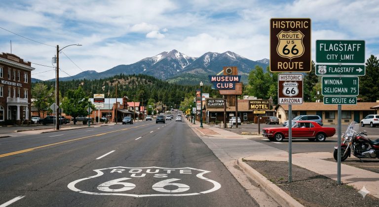 route 66 flagstaff the mother road nostalgic american dream