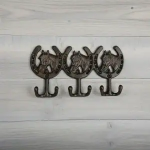 plaque murale en forme d'étoile, décoration style western en fonte, 16.5cm