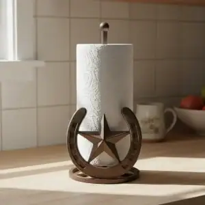 plaque murale en forme d'étoile, décoration style western en fonte, 16.5cm