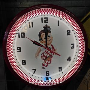 bob's big boy restaurant horloge néon authentique sous licence %22elias brothers restaurant%22