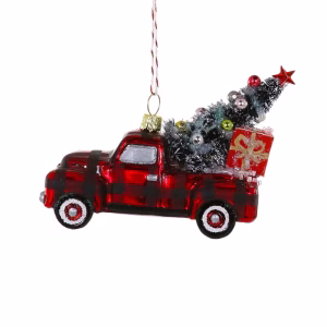 go 8482 buffalo plaid truck decoration americaine de noel