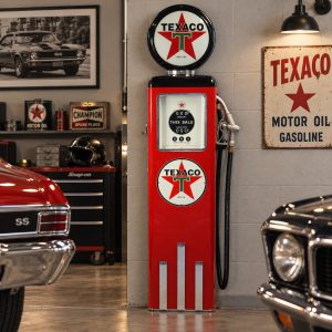 pompe a essence americaine texaco rouge